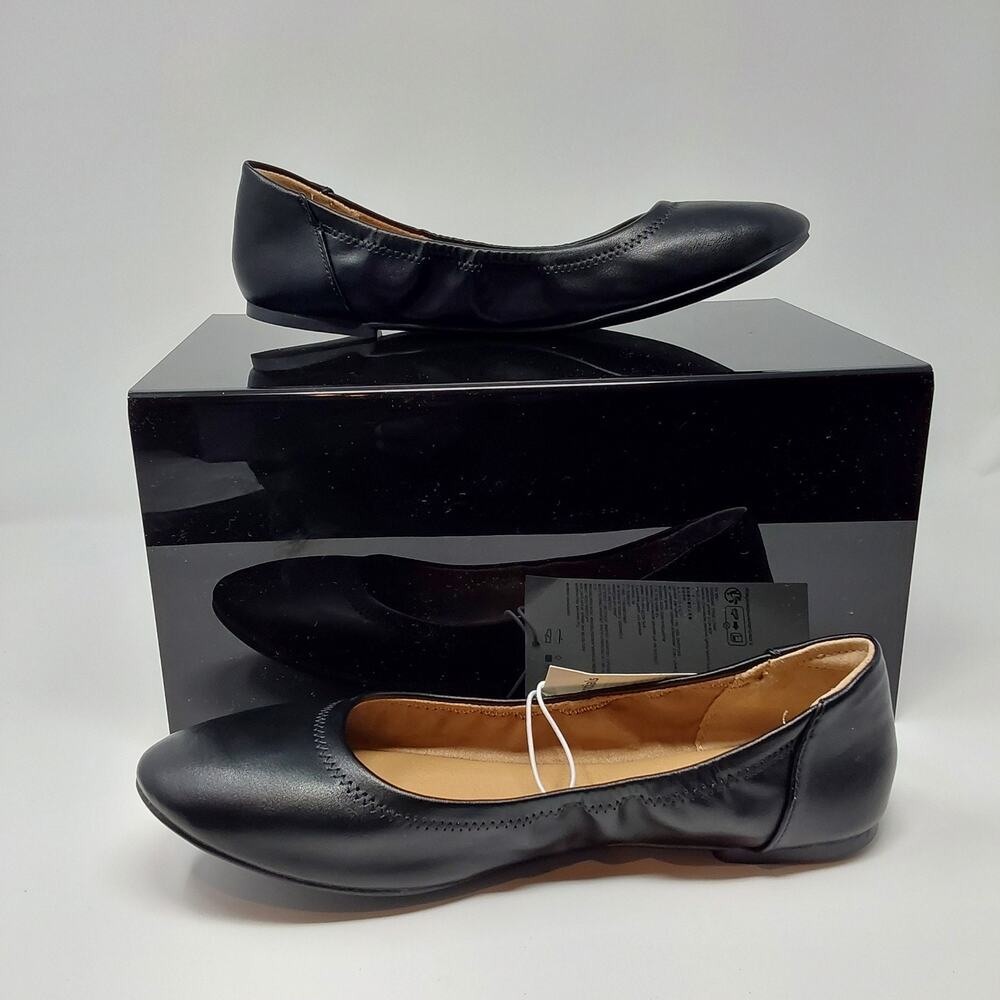 Amazon Essentials Belice Ballet Flats Black Womens Size 9.5 EU 40 Slip On Shoes